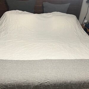 Two-Tone Linen King Duvet Cover